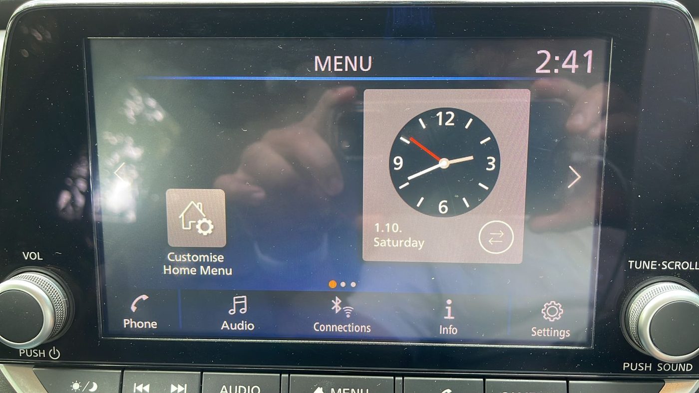 Existing Kicks infotainment screen