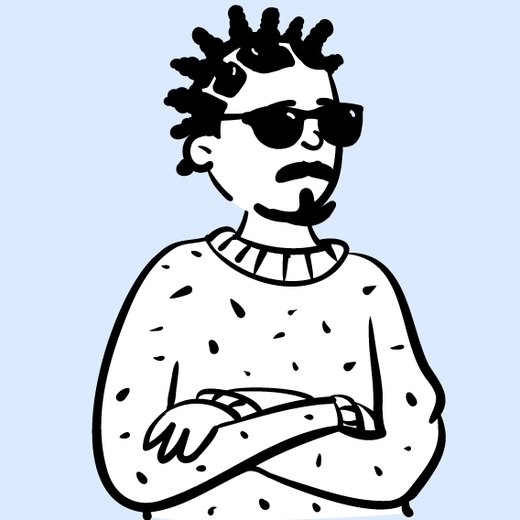 Illustrated portrait of Sajin