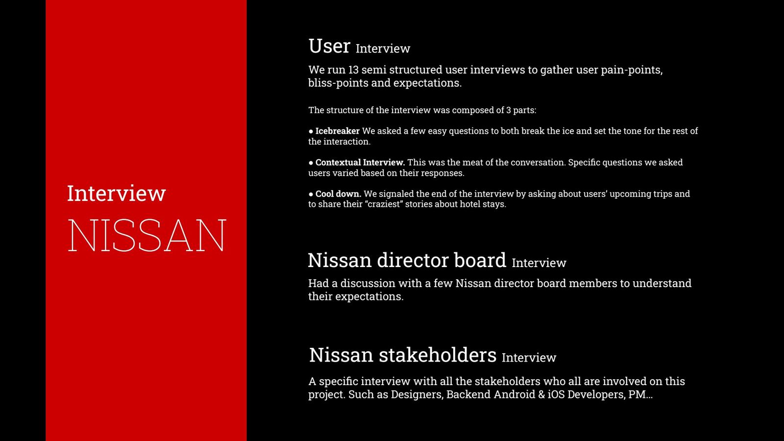 Interview structure slide