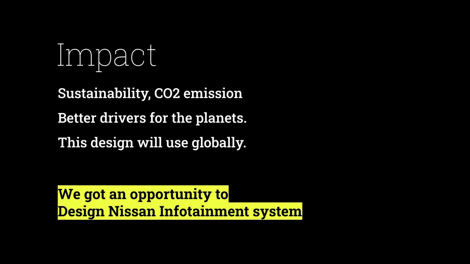 Impact on sustainability and global use